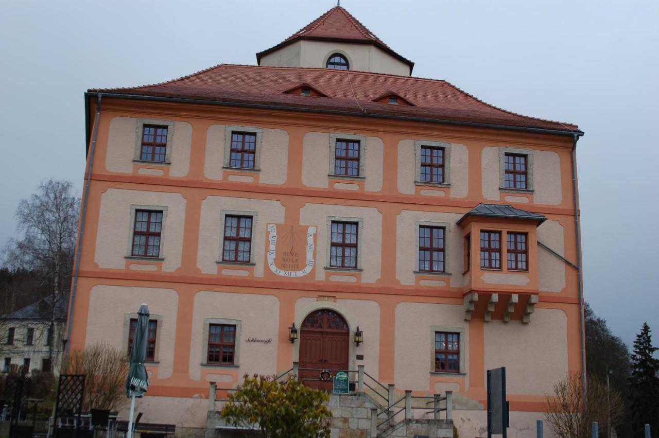 Hotel Garni Schloss Schoenberg Bad Brambach Exterior photo